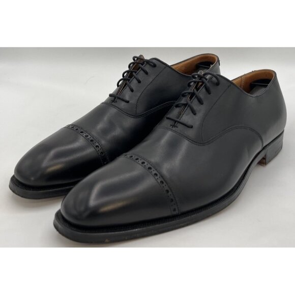 Crockett & Jones x Polo Ralph Lauren Black Calf Oxford Bench Made in England 10D